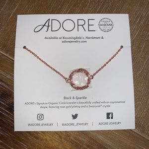 Adore Rose Gold Organic Circle Bracelet